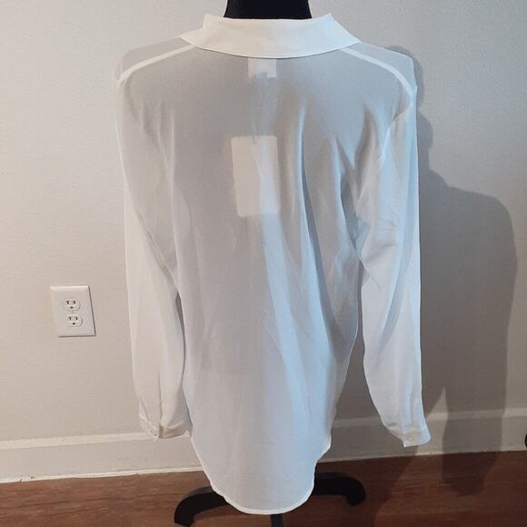 NWT CABI see-through sheer blouse, sz medium - Picture 3 of 5